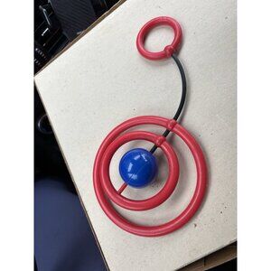 Johnson & Johnson Playpath Red Rings Shaker Ball Rattle Teether Vintage